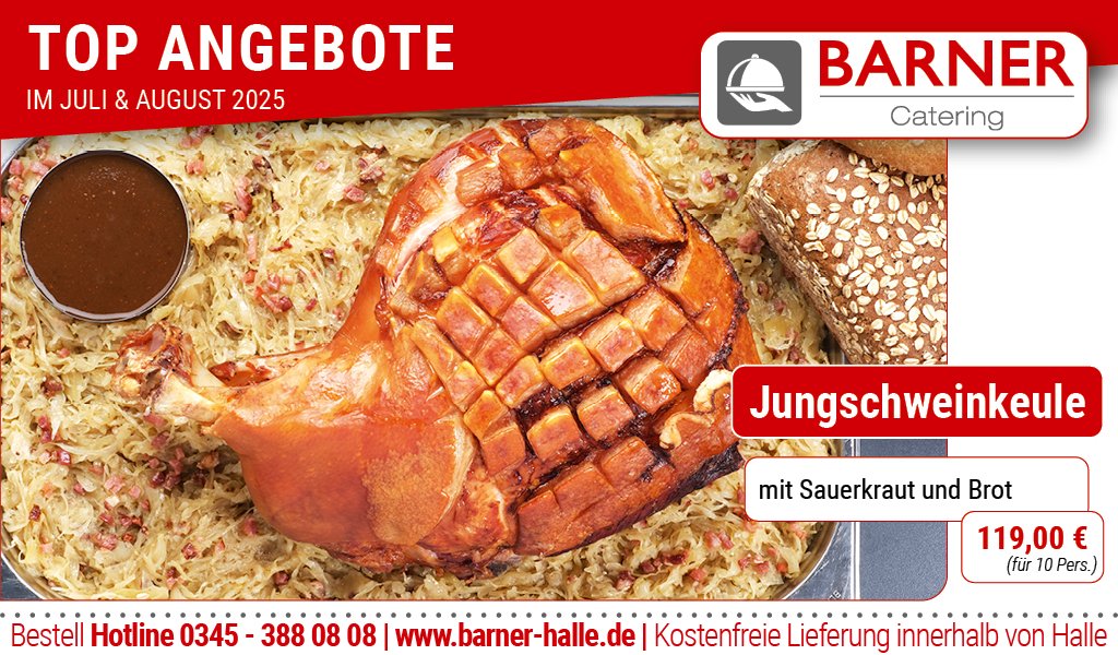 Barners Catering Angebote im Juli und August 2025