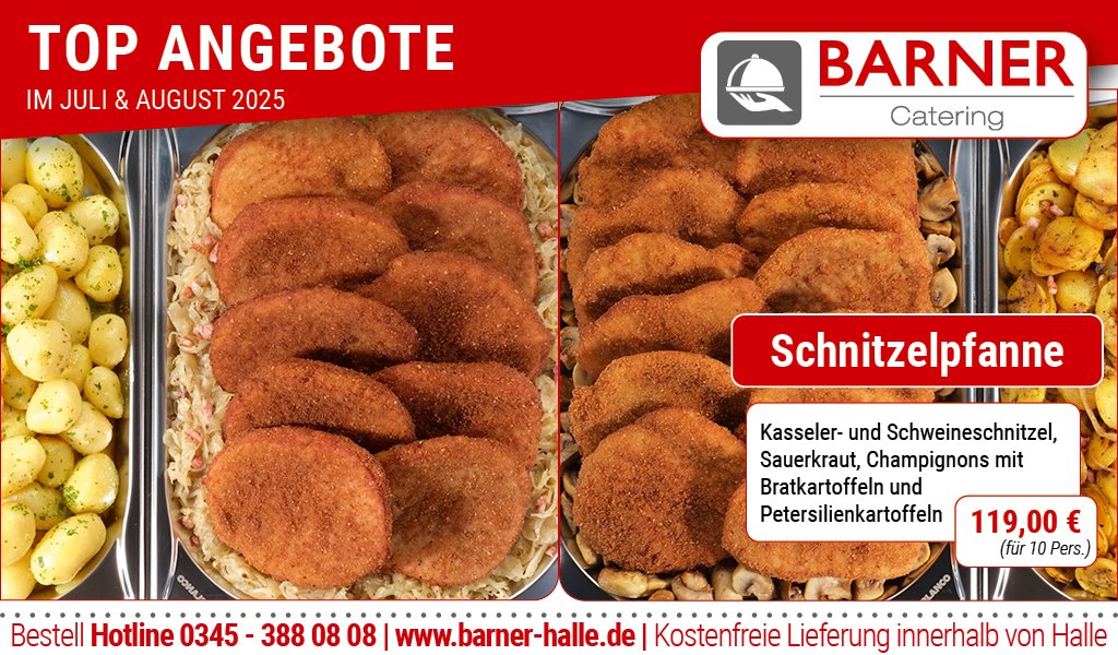 Barners Catering Angebote im Juli und August 2025