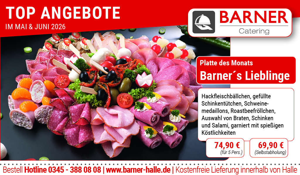 Barners Catering Angebote im Mai und Juni 2026