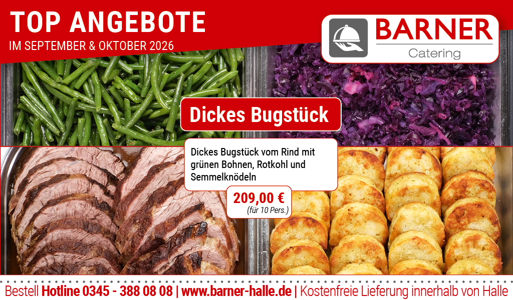 Barner Catering Angebote im Sept. und Okt. 2026