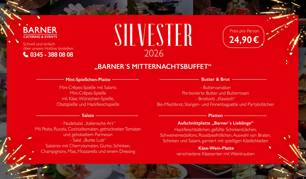 Barners Silvester Mitternachtsbuffet